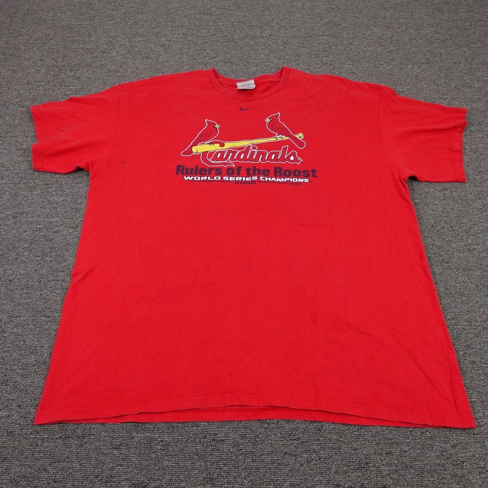 St. Louis Cardinals Shirt Mens‎ 2XL Red MLB Baseball Nike 2006 Champs Tee